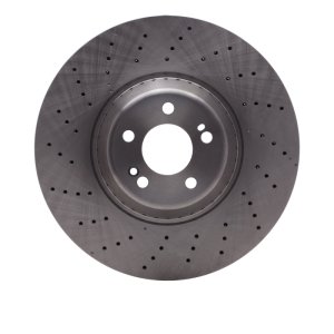Mercedes-Benz S550 Brake Rotor (1) - Front - R1 Concepts - Drilled - `14-`21